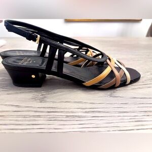 Laurence Dacade Leather Slingback Multistrap Sandals Size 7